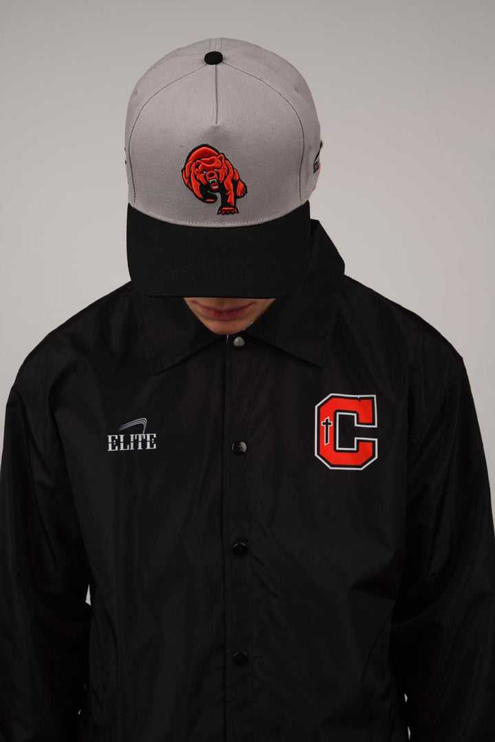Catholic Retro Sideline Windbreaker - Black