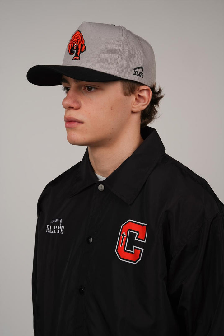 Catholic Retro Sideline Windbreaker - Black