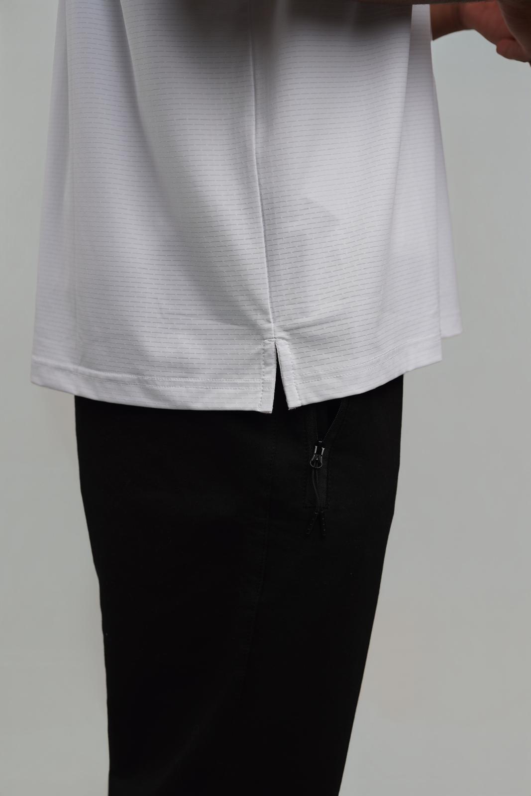 Elite Four Button Polo - White