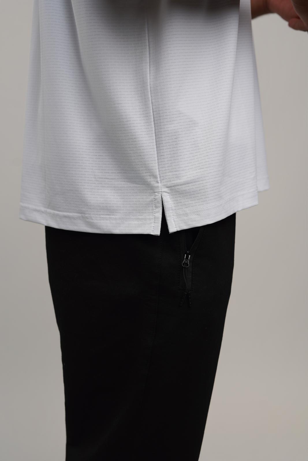 Elite Four Button Polo - White