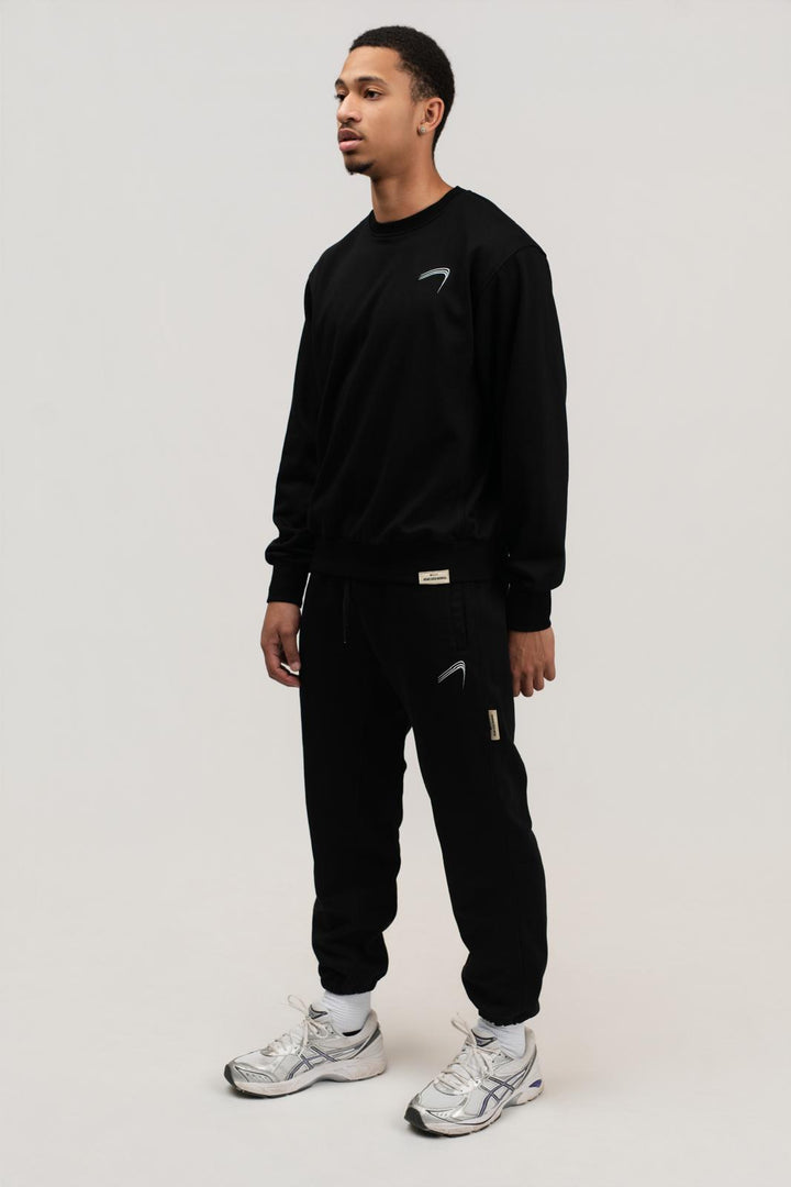 ELITE CREWNECK COMFY SET - Black