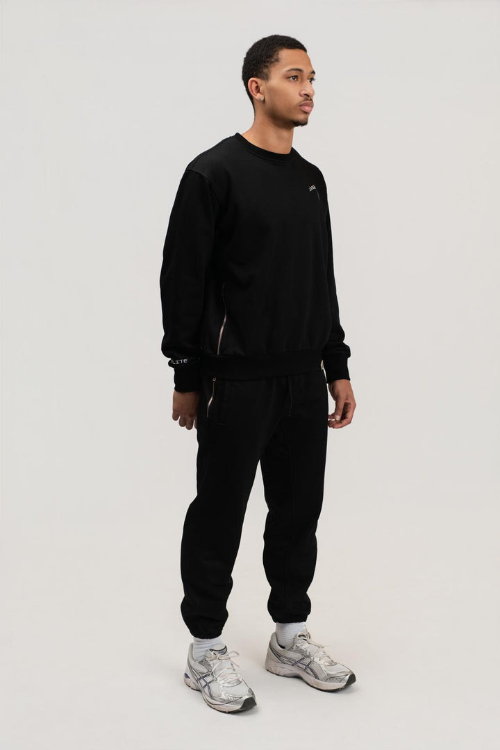 ELITE CREWNECK COMFY SET - Black