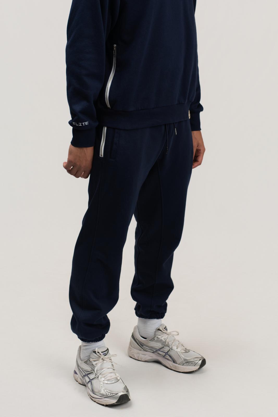 Elite  Crewneck Jogger Pants - Navy