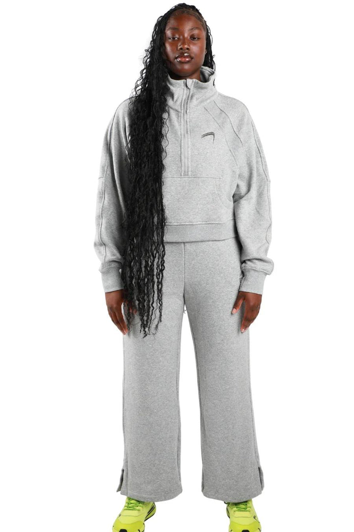 OCC Cheer Cropped Fleece Pullover Set - Gray