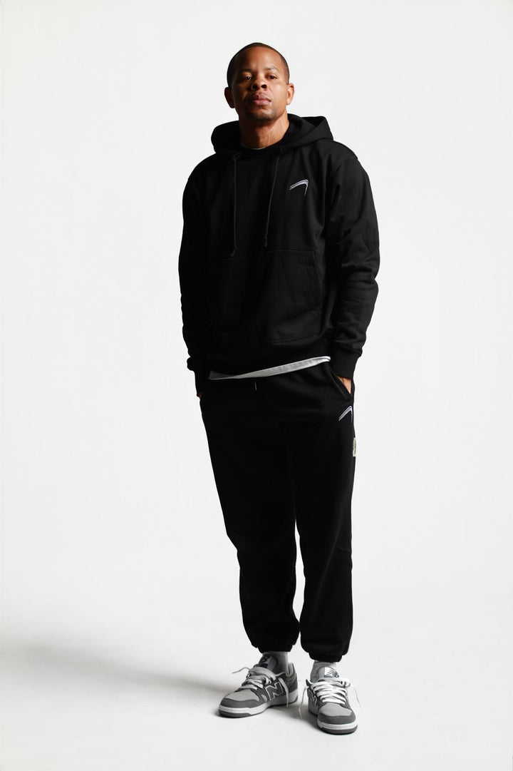 Elite Crewneck Hoody - Black