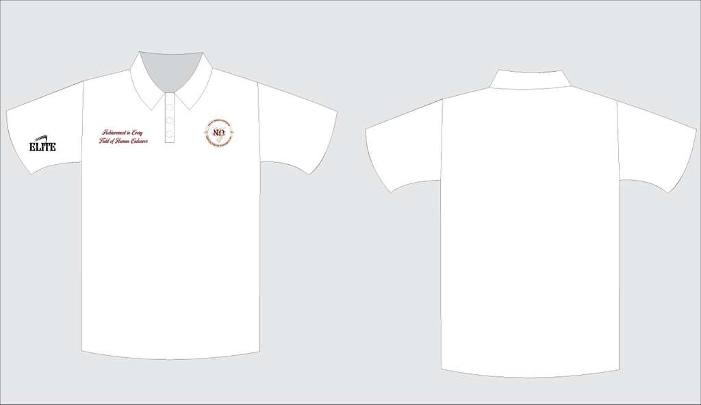 Nu Omega Cotton Polo With Embroidered logos- White
