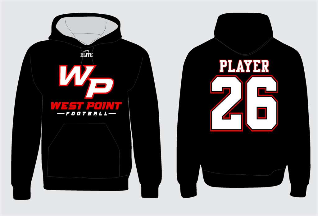 WP Football Cotton Hoodie - Black