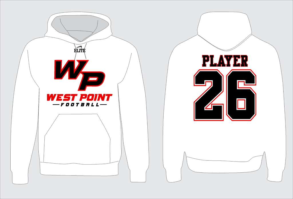 WP Football Cotton Hoodie - White