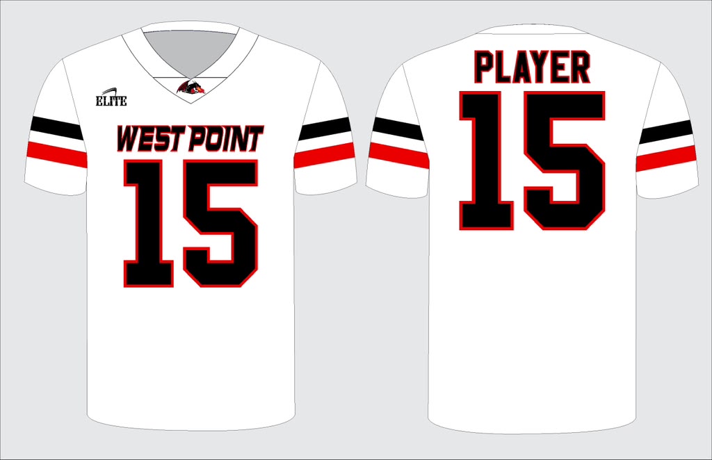 West Point Fan Football Jerseys - White