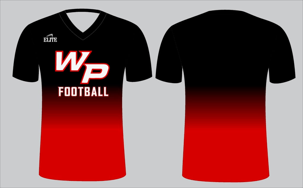 Women’s Dri-fit V Neck Shirt - Black/Red
