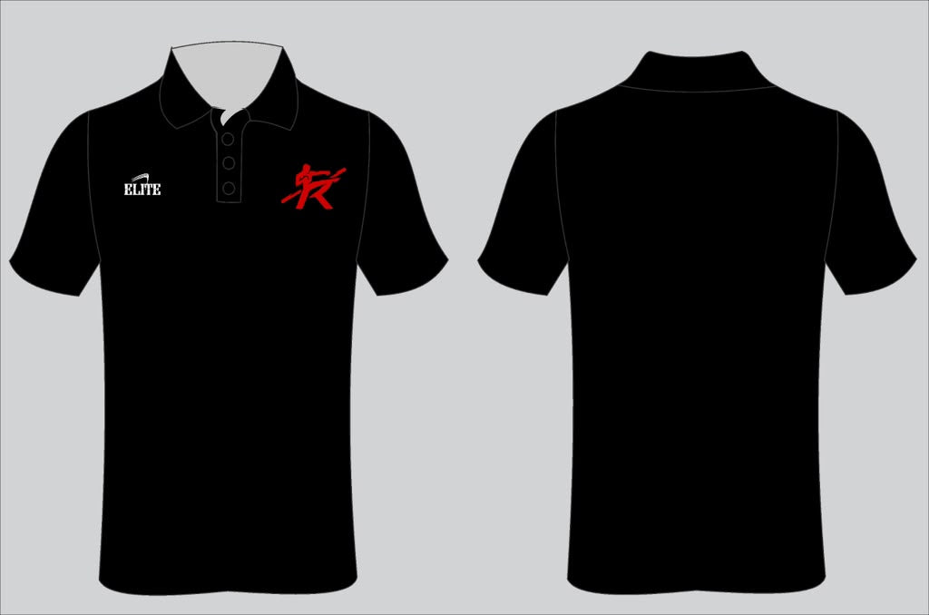 Muay Thai Dri Fit Polo - Black