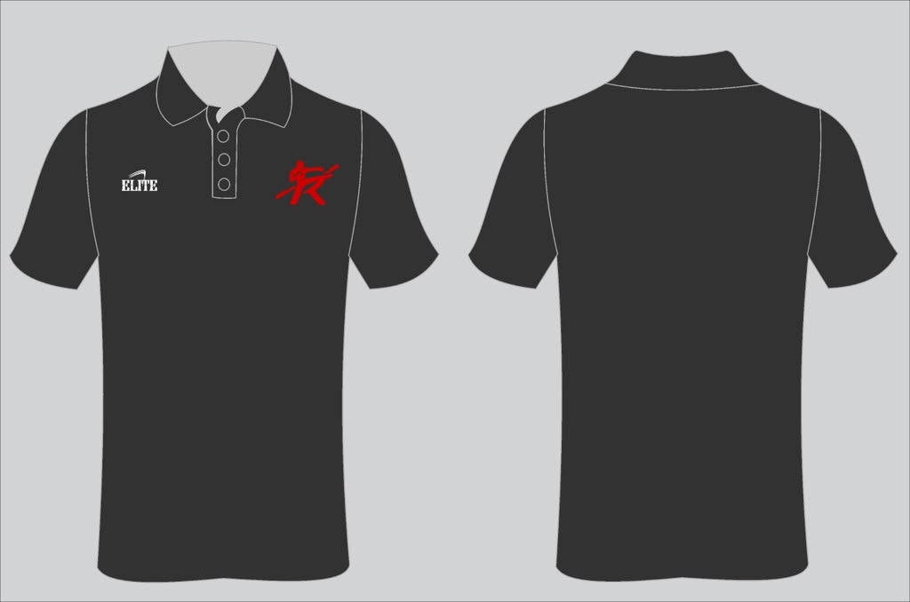 Muay Thai Dri Fit Polo - Charcoal