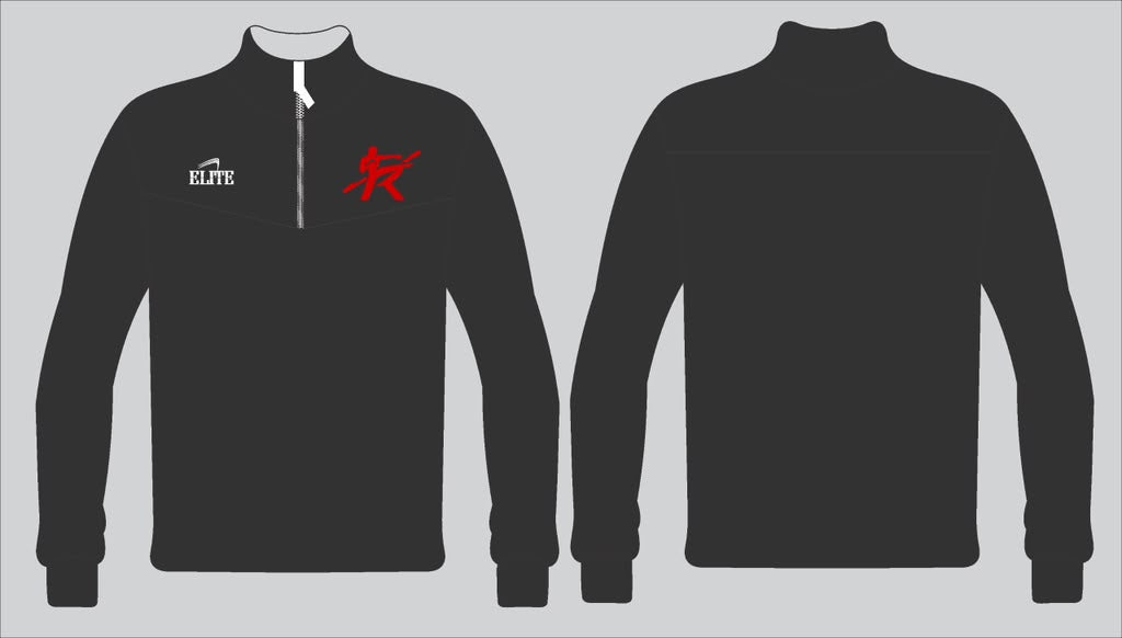 Muay Thai Dri Fit 1/2 zip Pullover - Charcoal