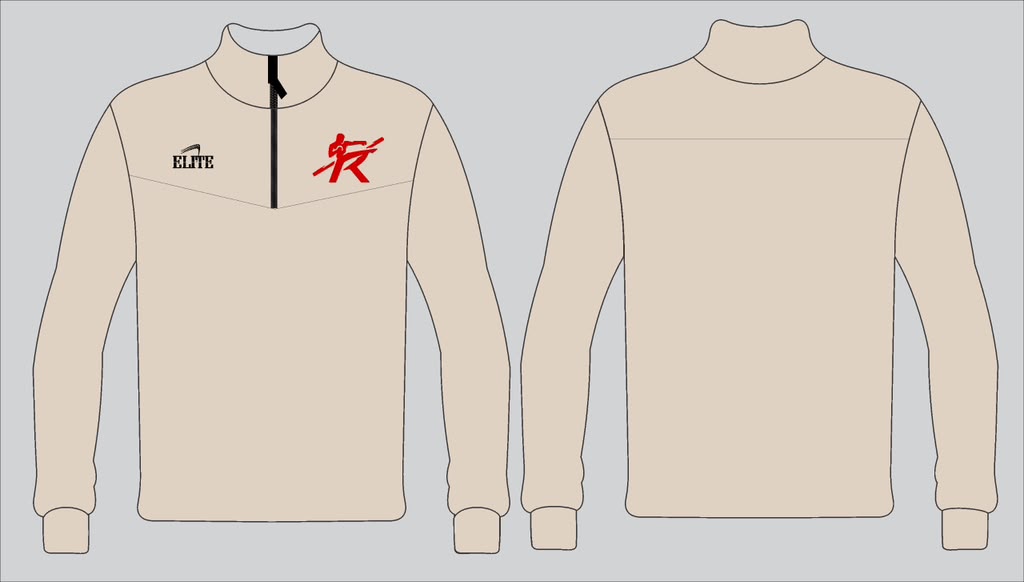 Muay Thai Dri Fit 1/2 zip Pullover - Sand