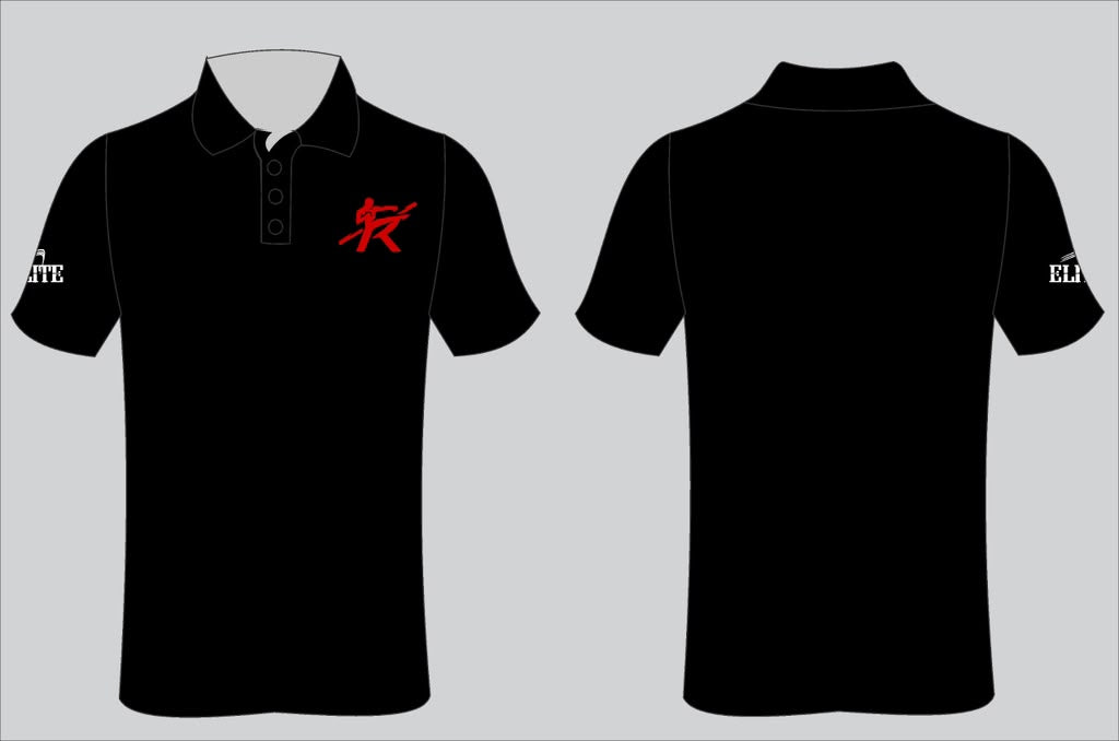 Muay Thai Dri Fit Polo - Black