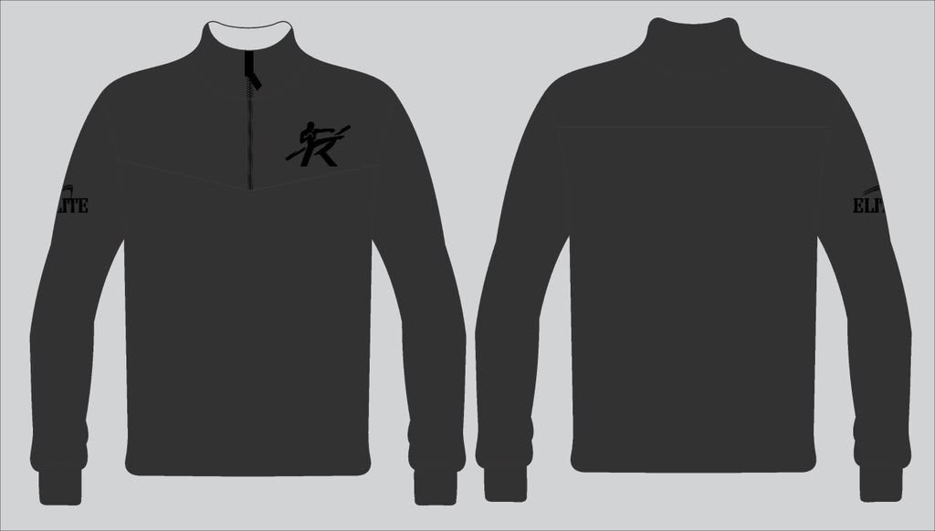 Muay Thai Dri Fit 1/2 zip Pullover - Charcoal