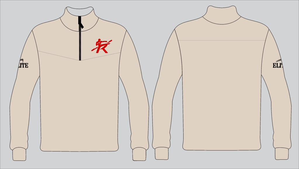 Muay Thai Dri Fit 1/2 zip Pullover - Sand