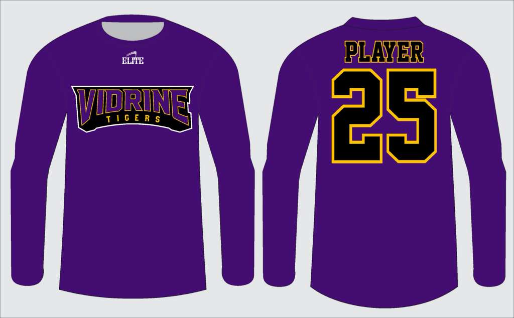 Vidrine Basketball Long Sleeve Shirt - Purple