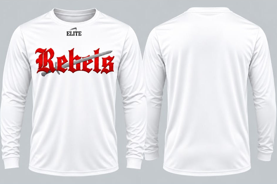 Rebels Dri Fit Long Sleeve Shirts - White