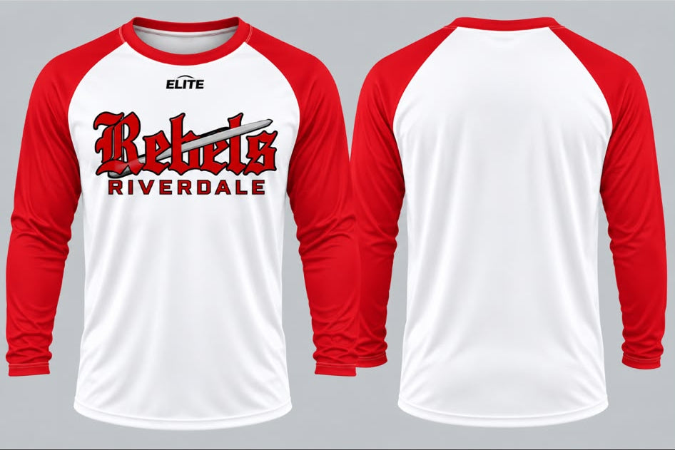 Rebels Raglan 3/4 Sleeve Dri-Fit T-Shirt - White