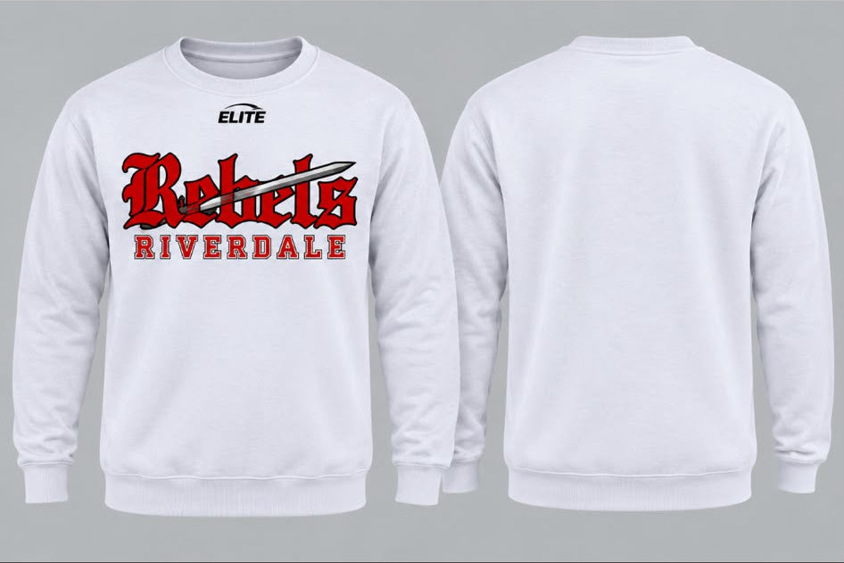 Rebels Crewneck Fleece Sweatshirt - Heather Gray
