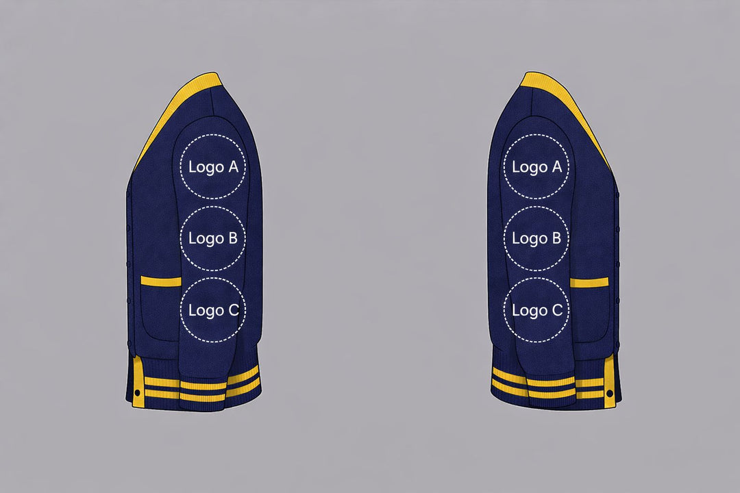 Helix Aviation Letterman Cardigan + 4 Logos