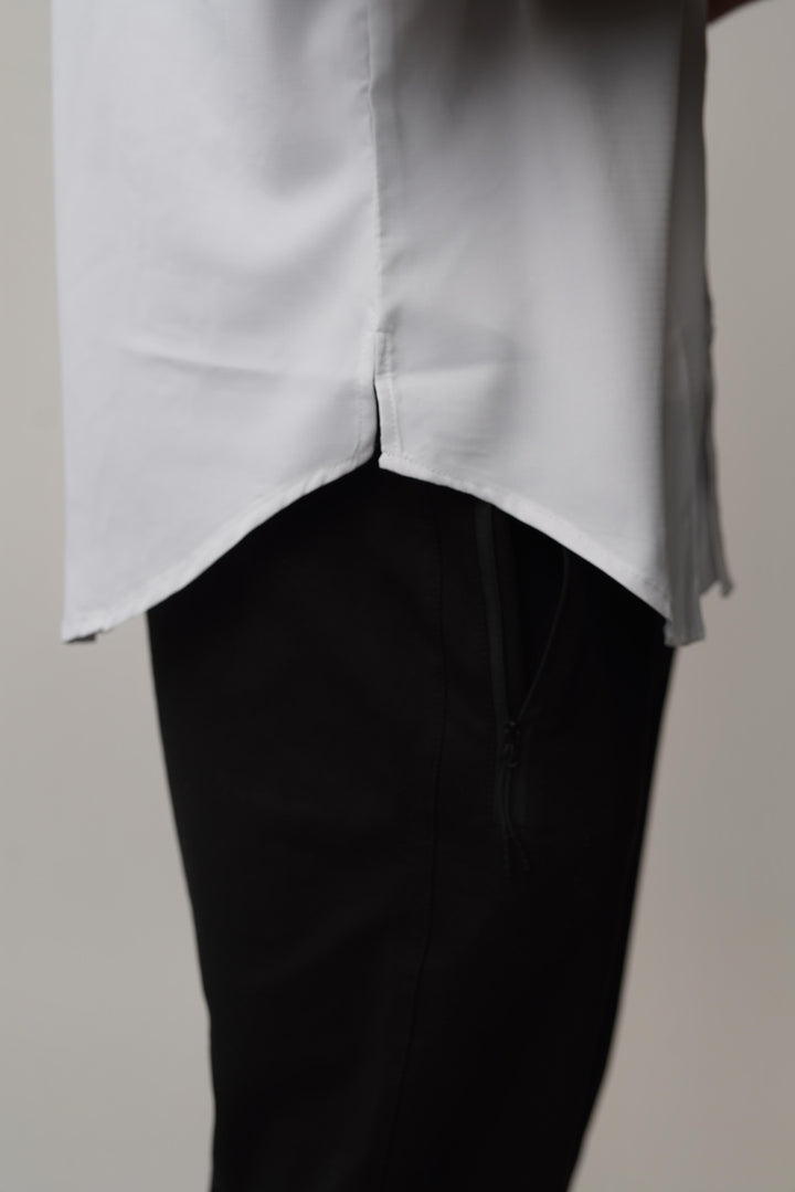 Central Wildcats Full Button Polo - White