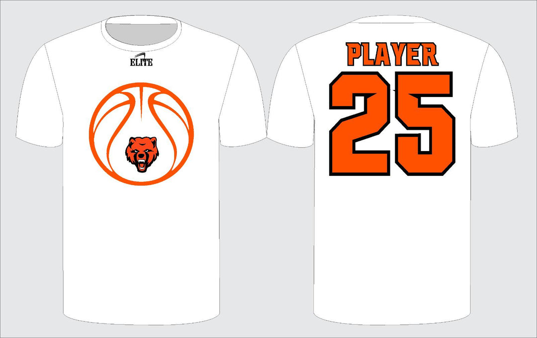 Catholic High Bears Basketball T-shirt - White (Bear Basket)