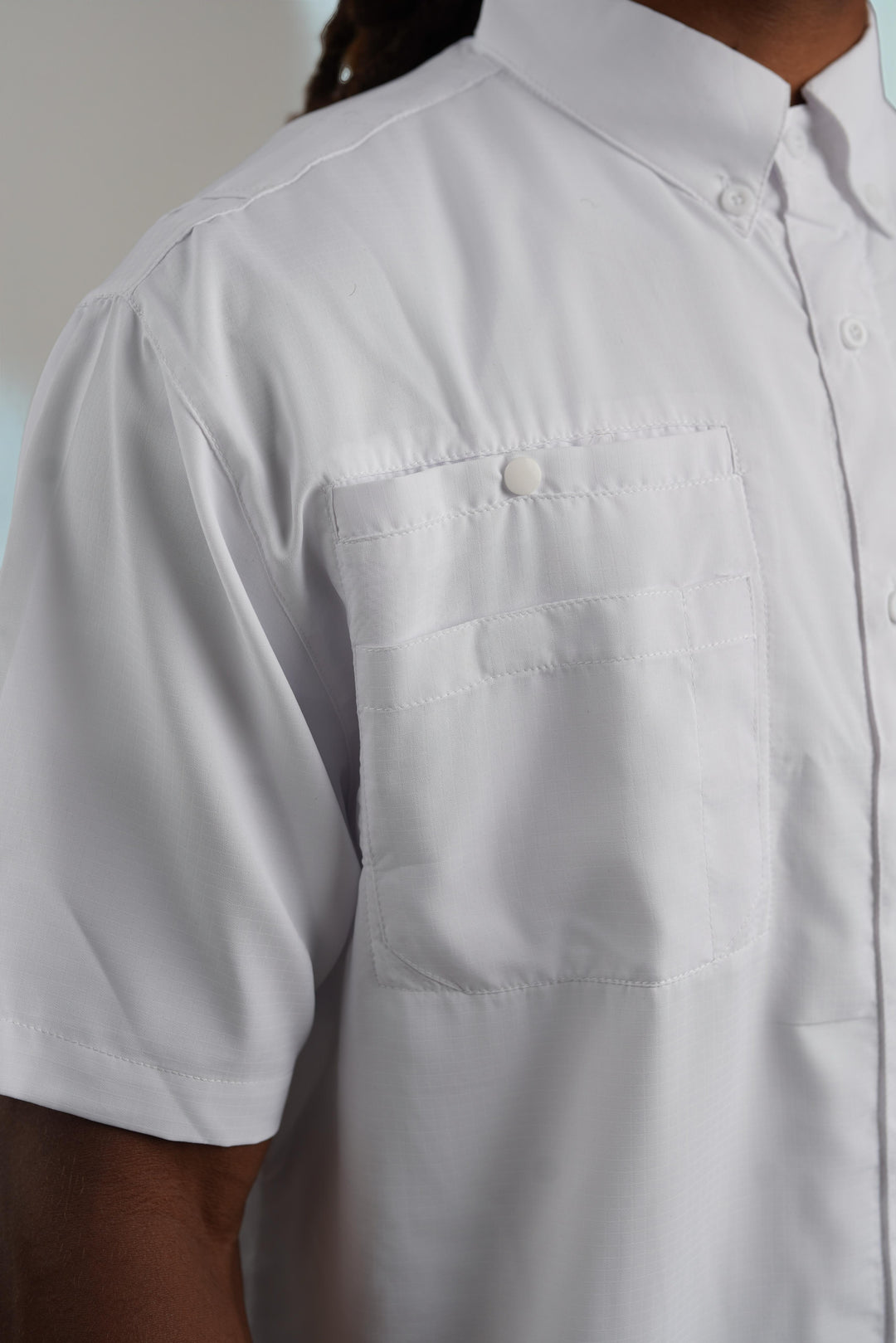 Central Wildcats Full Button Polo - White
