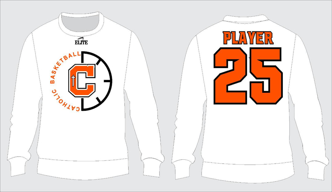 Catholic High Bears Basketball Crewneck - White ( C Logo )