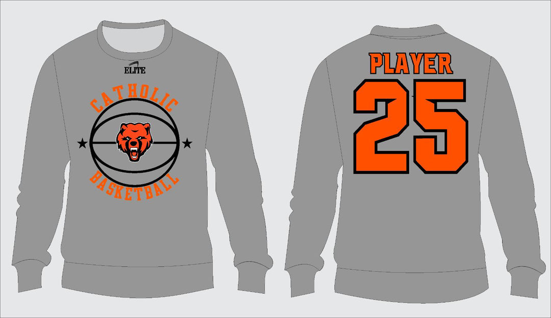 Catholic High Bears Basketball Crewneck - Grey ( Bear Logo )