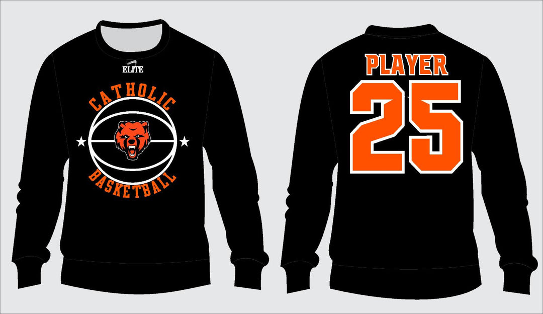 Catholic High Bears Basketball Crewneck - Black ( Bear Logo )