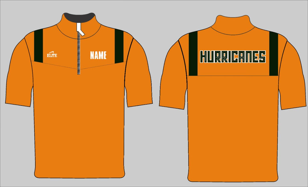 Pearland Hurricane - Short Sleeve Half Zip - Orange