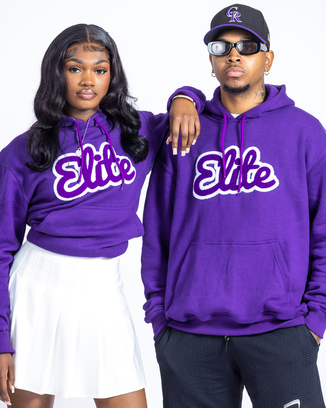 Elite - Chenille Hoodies - Purple