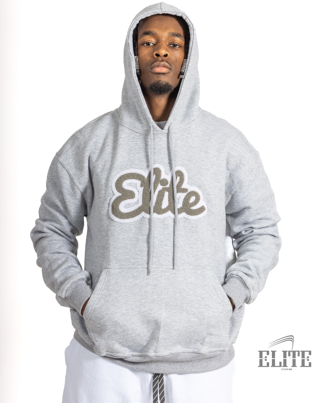 Elite - Chenille Hoodies - Grey/Grey