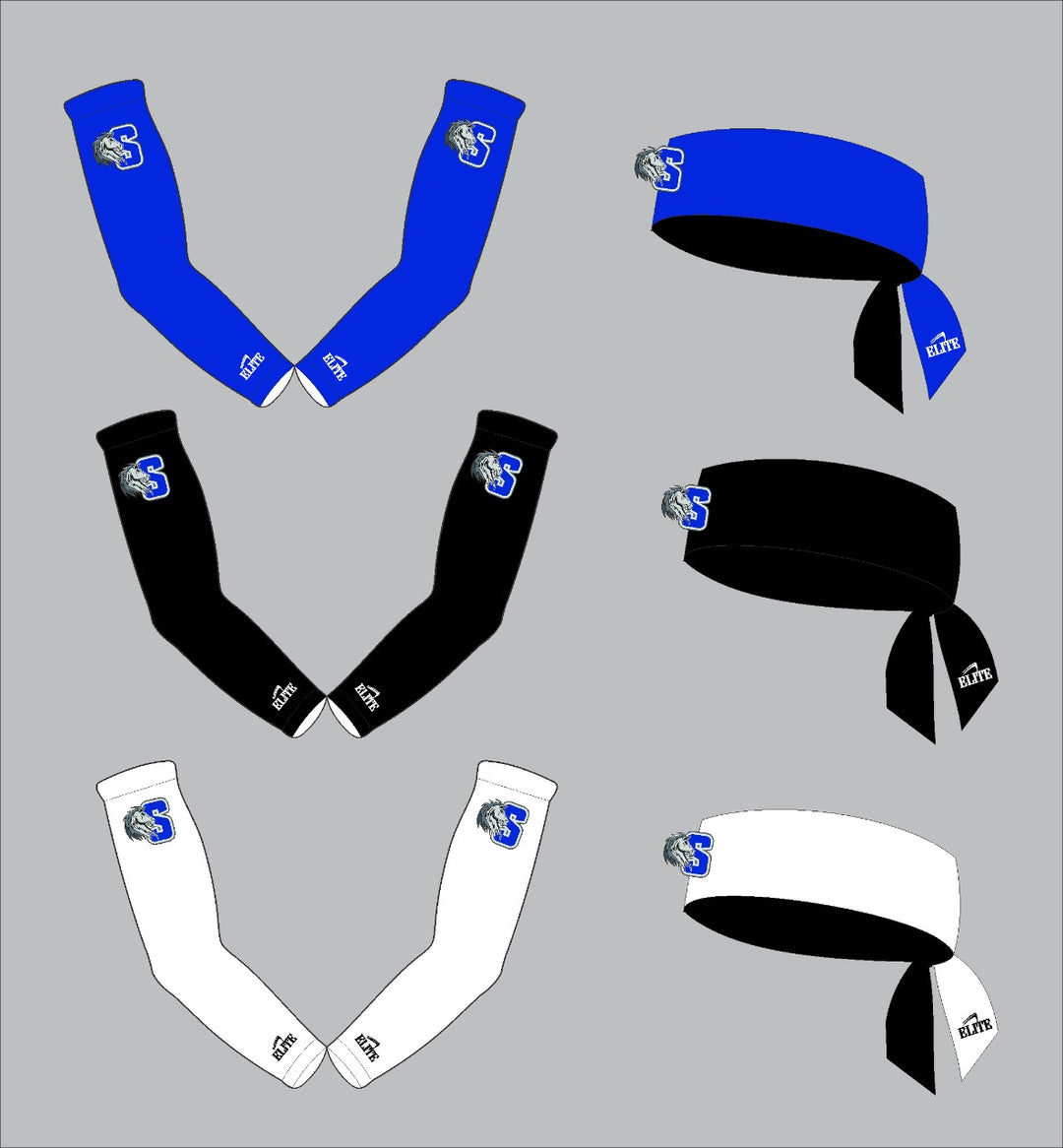 Scotlandville Middle - Arm Sleeve - Headband - Black - Blue - White