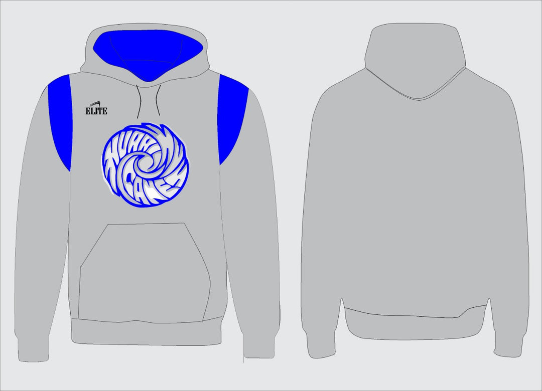 North Central Fan Hoodie - Gray with Blue strip