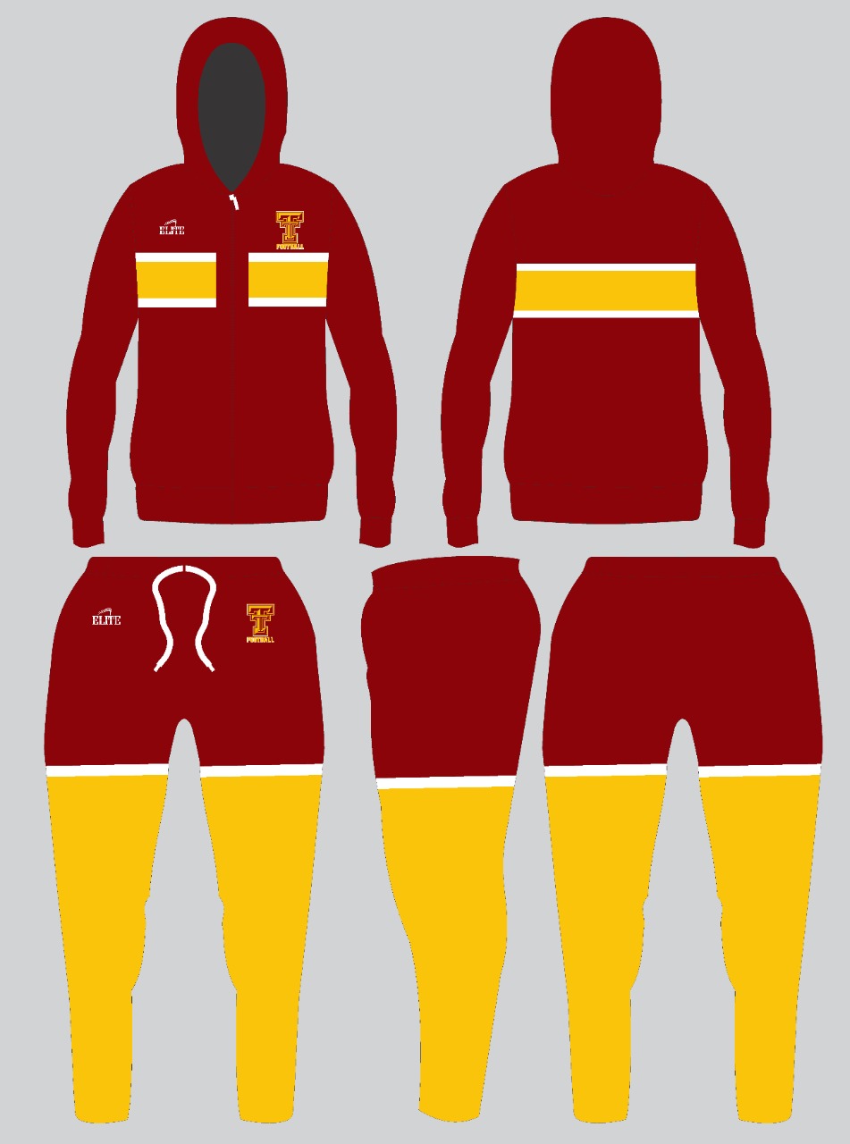 Tara Football -  Jacket and Pant Set - Brown - Yellow