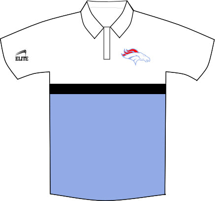 Broncos - Polo - White and Blue