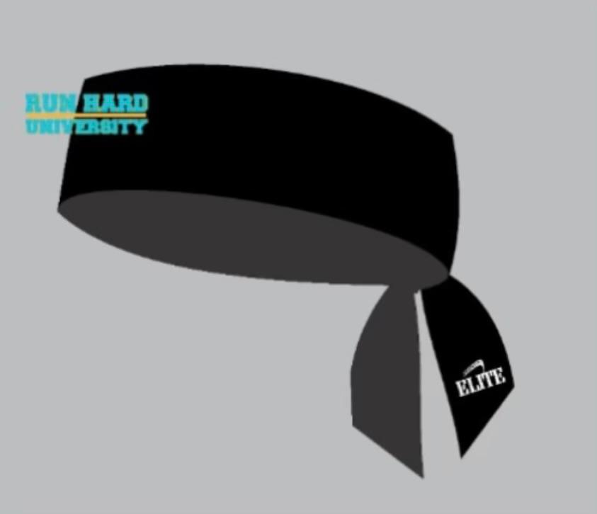 Run Hard University Track - Headband - Black