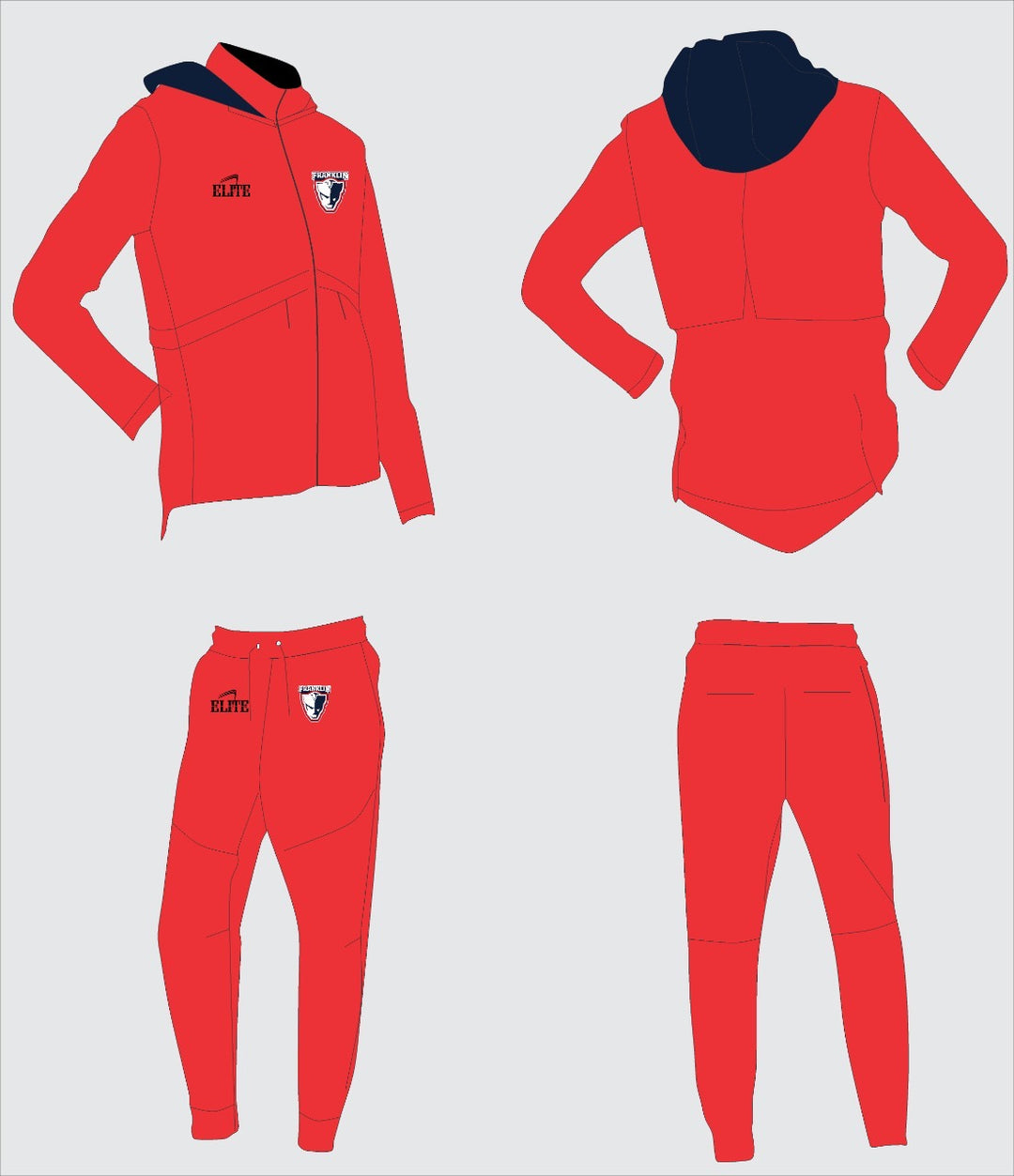 Franklin Parish JACKET AND PANTS Red