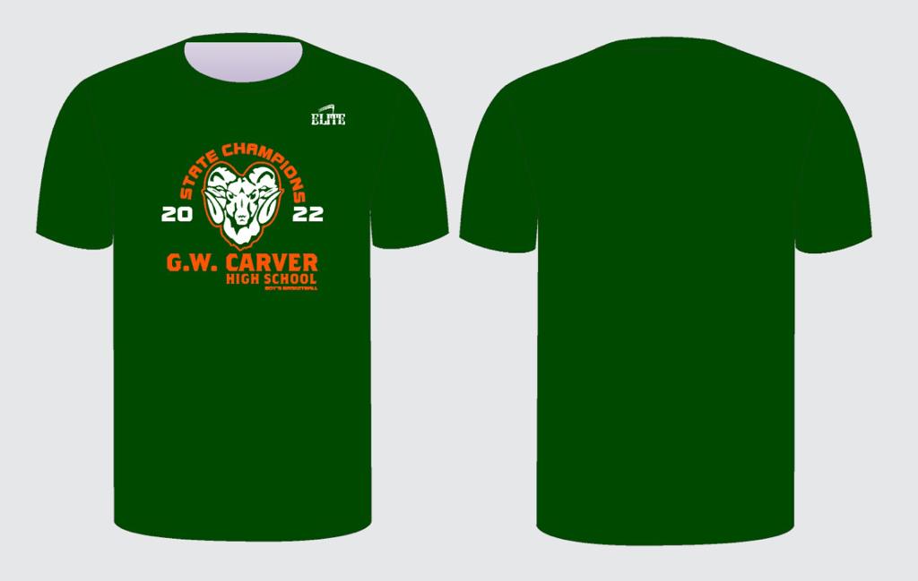 Carver Rams Champs - Shirt- Green
