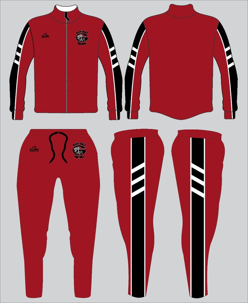 Glen Oaks Football Red Travel Suit