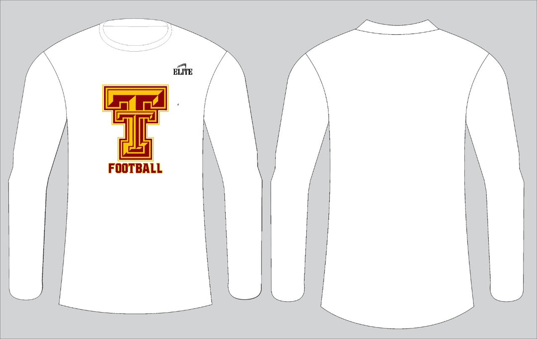 Tara Football - Long Sleeve Compression Shirt - White