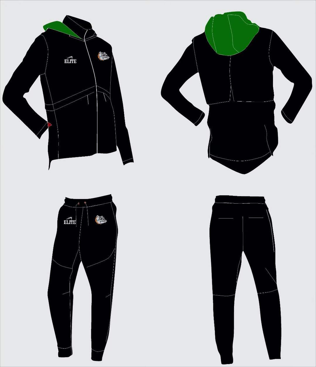 Thrive Volleyball - Jacket and Pant - Black